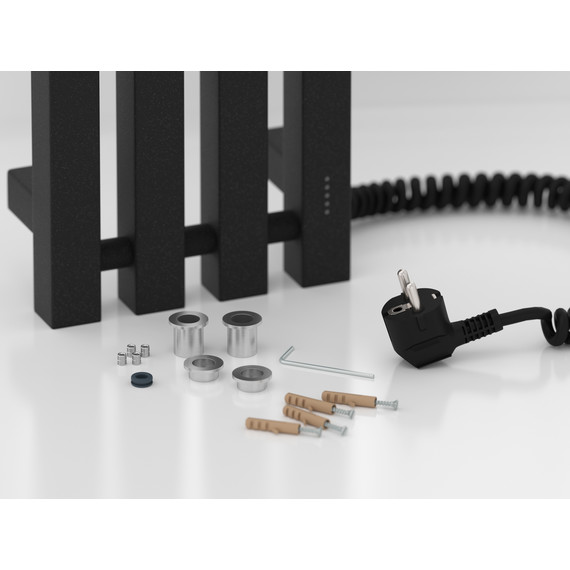 Полотенцесушитель электрический Сунержа Сатерленд 4.0 П4 150x1200 мм 15-0853-1215 R, тёмный титан муар - фото 4