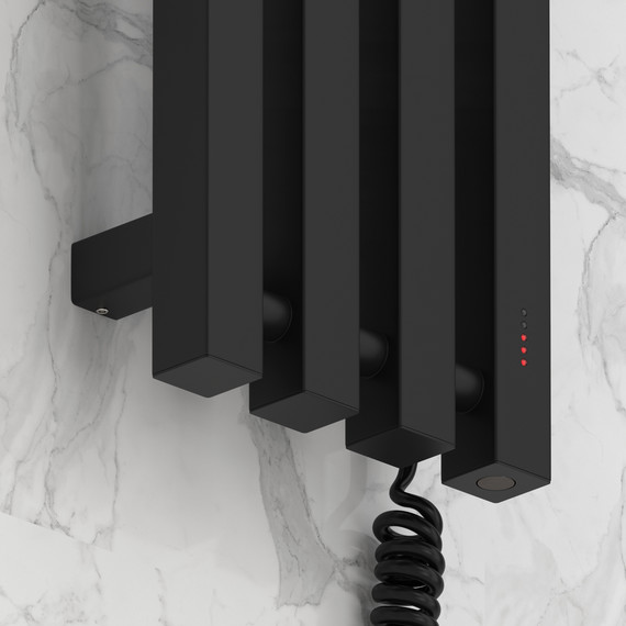 Полотенцесушитель электрический Сунержа Сатерленд 4.0 П4 150x1200 мм 31-0853-1215 R, чёрный матовый - фото 3