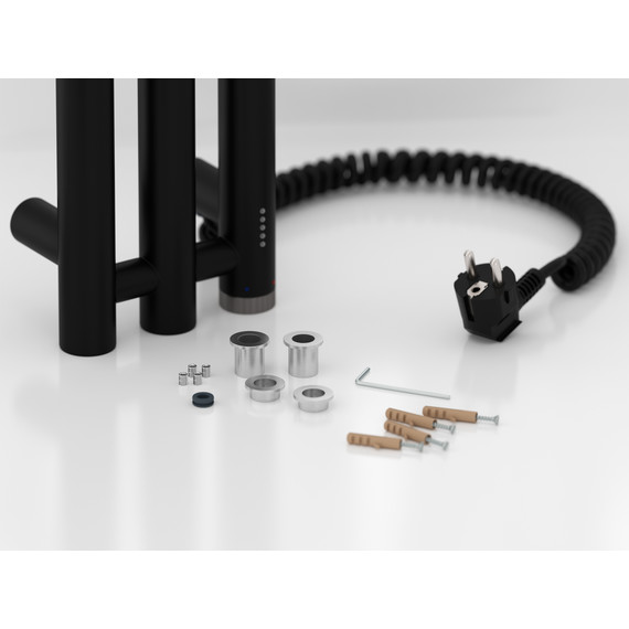 Полотенцесушитель электрический Сунержа Терция 4.0 П3 100x1500 мм 31-0883-1506 R, чёрный матовый - фото 4