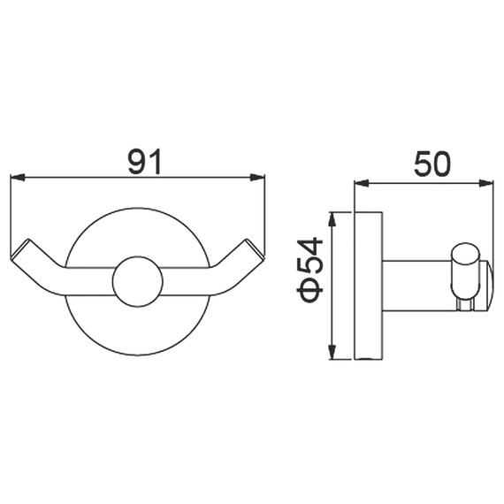 Двойной крючок Timo Saona 13012/18, цвет чёрное золото - фото 2