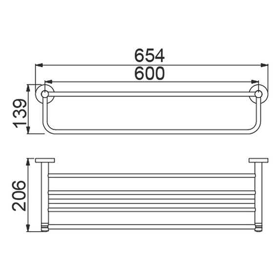 Полка для полотенец Timo Saona 13058/18, цвет чёрное золото - фото 2