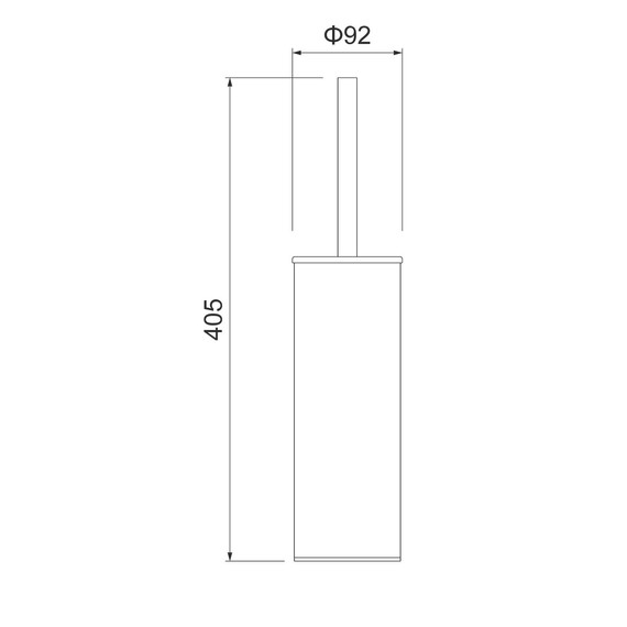 Ёршик для унитаза Timo Saona 13161/18, цвет чёрное золото - фото 2