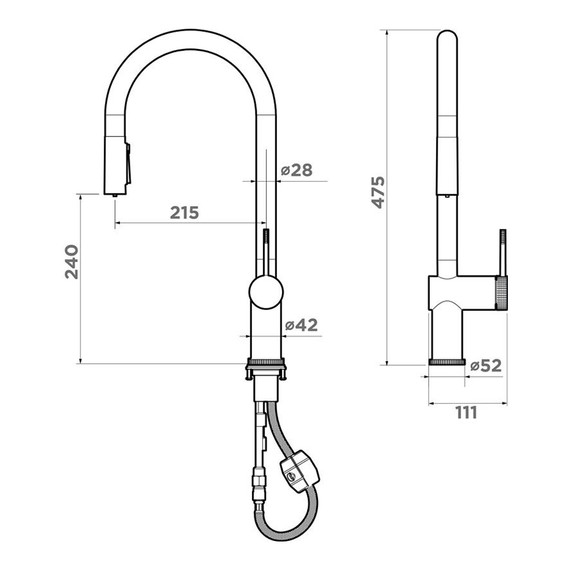 Смеситель для кухни Omoikiri Tahara-SB lg 4994528, светлое золото - фото 13