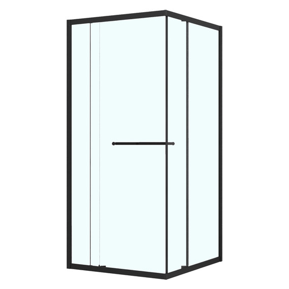 Душевое ограждение Azario Monako 90x90 см AZ-L47-90-MB-CL, чёрный матовый/прозрачное - фото 