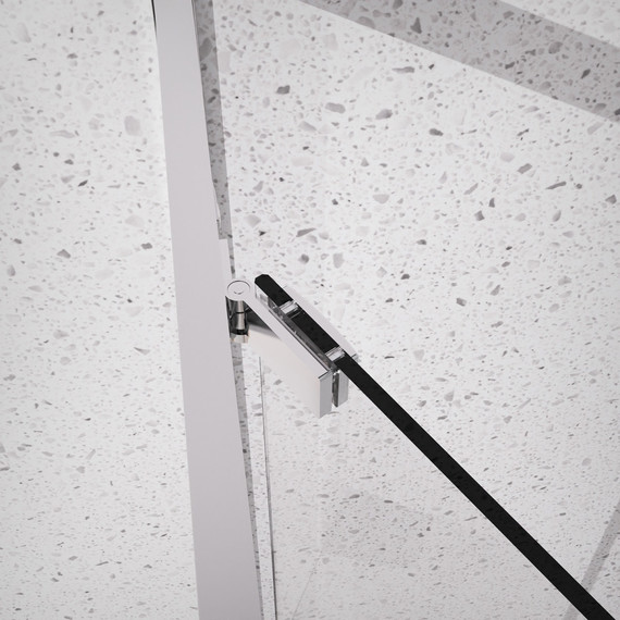 Душевое ограждение Azario Monako 90x90 см AZ-L47-90-MB-CL, чёрный матовый/прозрачное - фото 3