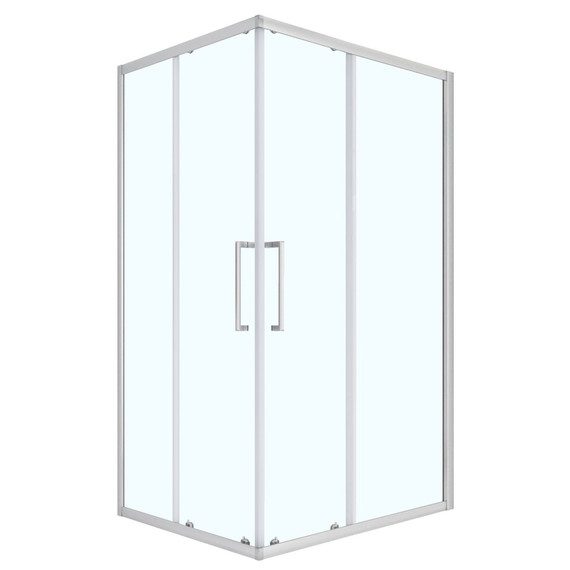 Душевое ограждение Loranto 120x80 см CS-AB01S-128, сатин/прозрачное - фото 