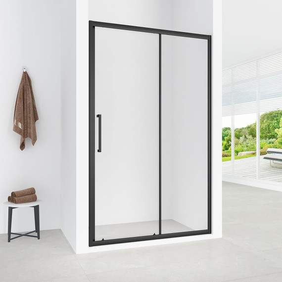 Душевая дверь Loranto 120 см CS-AB03B-120, чёрный матовый/прозрачное - фото 5