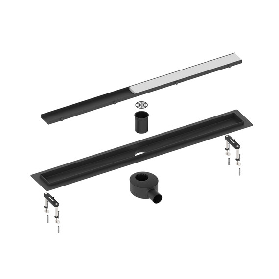 Трап Timo Drain System 80 см DS230208/03 (под плитку) чёрный матовый - фото 