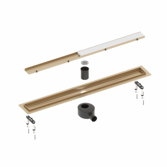 Трап Timo Drain System 90 см DS230209/17 (под плитку) золото матовое - фото 