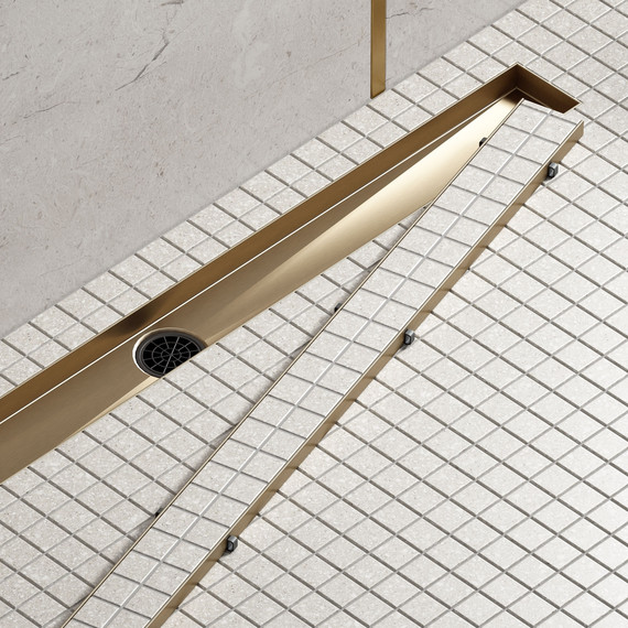 Трап Timo Drain System 90 см DS230209/17 (под плитку) золото матовое - фото 2