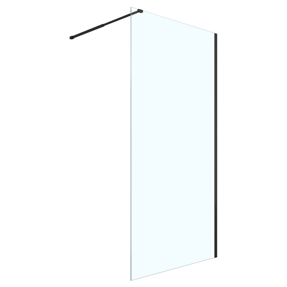 Душевая перегородка Loranto Walk-in 70 см CS-W04B-70 (стекло 8 мм) чёрный матовый/прозрачное - фото 