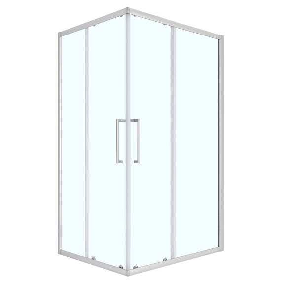 Душевое ограждение Loranto 120x80 см CS-AB01S-128, сатин/прозрачное - фото 