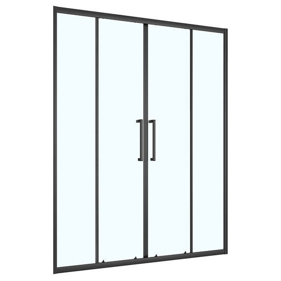 Душевая дверь Loranto 170 см CS-AB04B-170, чёрный матовый/прозрачное - фото 