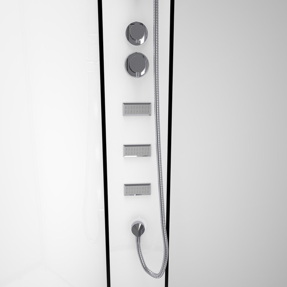 Душевая кабина Loranto Neo 100х100 см CS-21811-100, чёрный матовый/прозрачное - фото 4