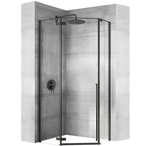 Душевое ограждение Loranto Neo 100x100 см CS-22107-100B (стекло 8 мм) чёрный/прозрачное - фото 2