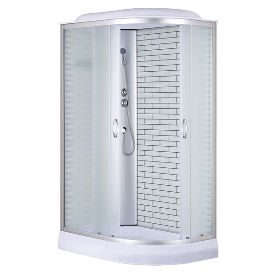 Душевая кабина Loranto 120x80 см CS-66120-13L FW 120,  хром/матовое - фото 