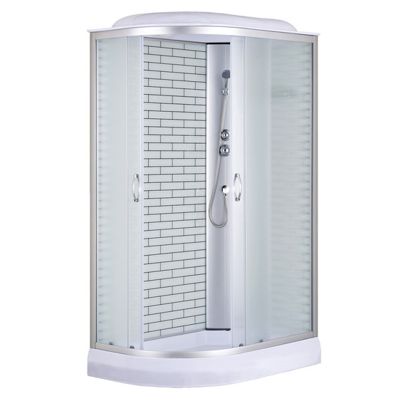 Душевая кабина Loranto 120x80 см CS-66120-13R FW 120, хром/матовое - фото 