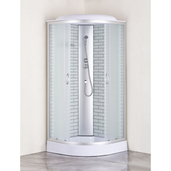 Душевая кабина Loranto 80x80 см CS-6680-13FW 80, хром/матовое - фото 2