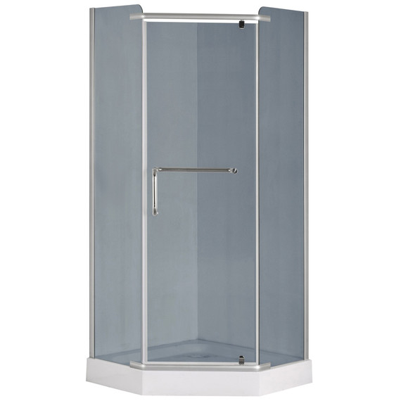 Душевое ограждение Loranto 90x90 см CS-816S B 90 (GRAY) сатин/серое - фото 