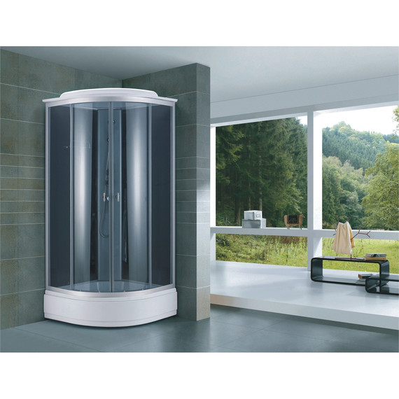 Душевая кабина Loranto 98x98 см CS-881EA26TM/B-100, хром/тонированное - фото 2