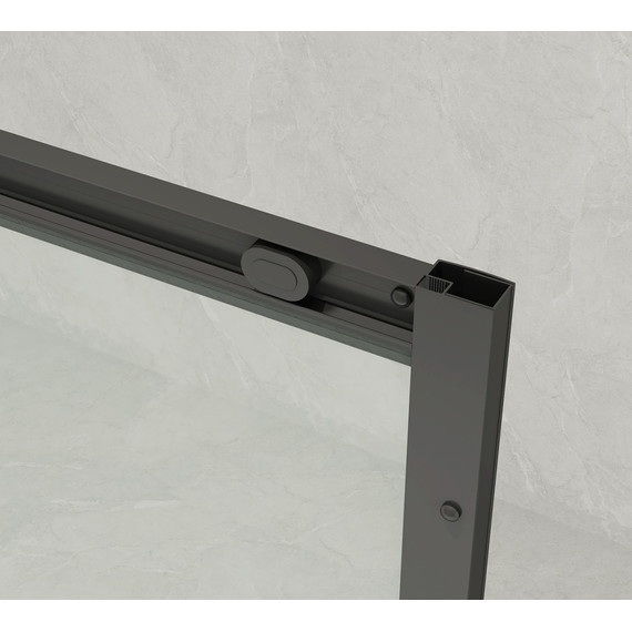 Душевое ограждение Loranto 120x80 см CS-AB02B-128, чёрный матовый/прозрачное - фото 3