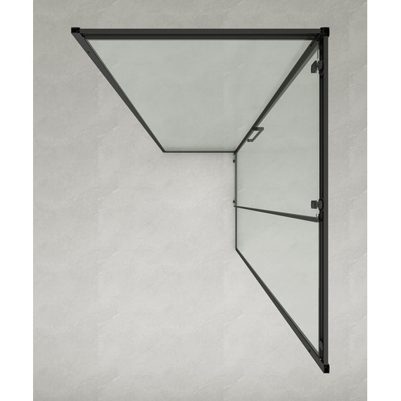 Душевое ограждение Loranto 120x80 см CS-AB02B-128, чёрный матовый/прозрачное - фото 6