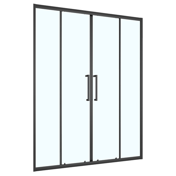 Душевая дверь Loranto 150 см CS-AB04B-150, чёрный матовый/прозрачное - фото 