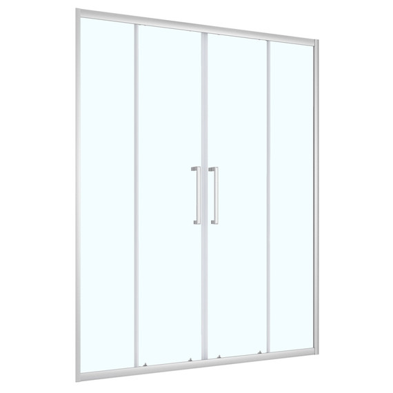 Душевая дверь Loranto 150 см CS-AB04S-150, сатин/прозрачное - фото 