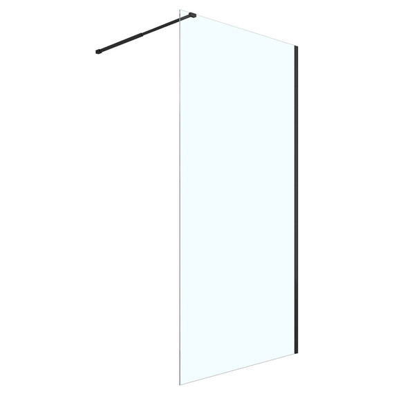 Душевая перегородка Loranto Walk-in 120 см CS-W04B-120 (стекло 8 мм) чёрный матовый/прозрачное - фото 