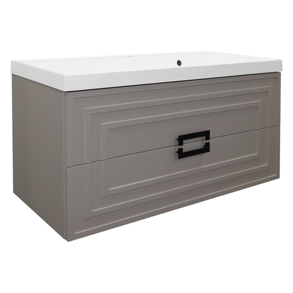 Тумба подвесная с раковиной Azario ARMARIO 100 см CS00096973, кашемир - фото 