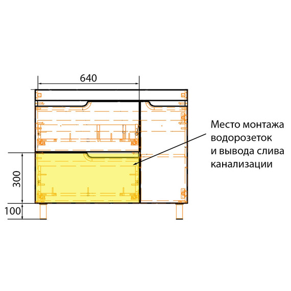 Тумба напольная с раковиной Azario KANTRI 105 см CS00097259 - фото 10