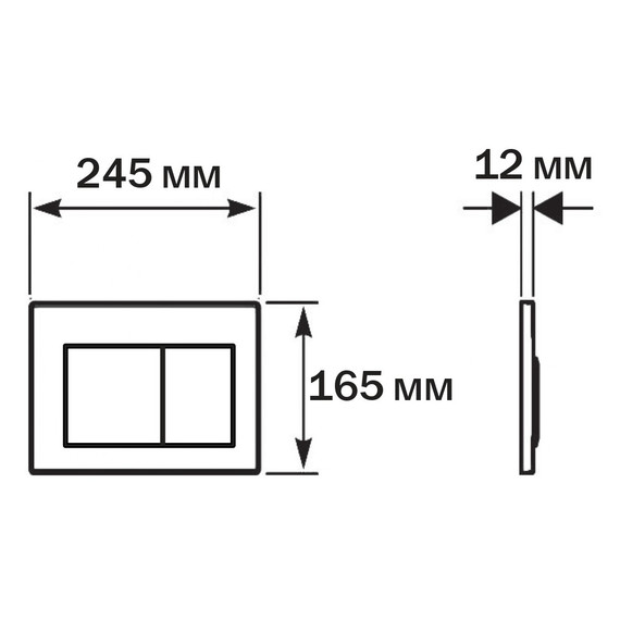 Кнопка смыва Aquatek KDI-0000033, оружейная сталь - фото 3