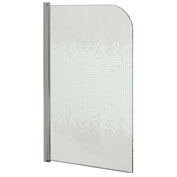 Шторка для ванны Loranto 85х140 см CS-L1485, хром/узор - фото 