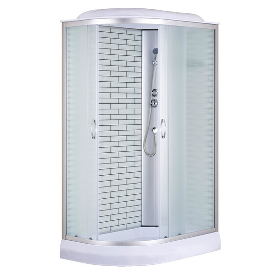 Душевая кабина Loranto 120x80 см CS-66120-13R FW 120, хром/матовое - фото 