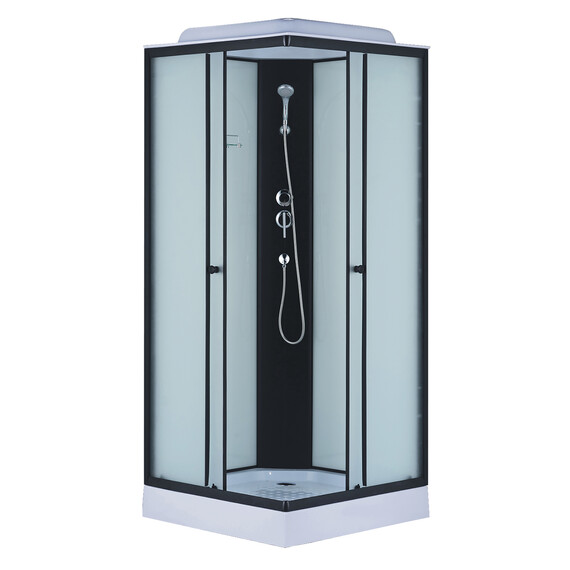 Душевая кабина Loranto 88х88 см CS-992EBTM/W-90, чёрный/матовое - фото 