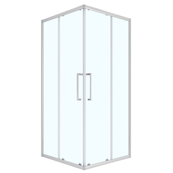 Душевое ограждение Loranto 100x100 см CS-AB01S-100, сатин/прозрачное - фото 