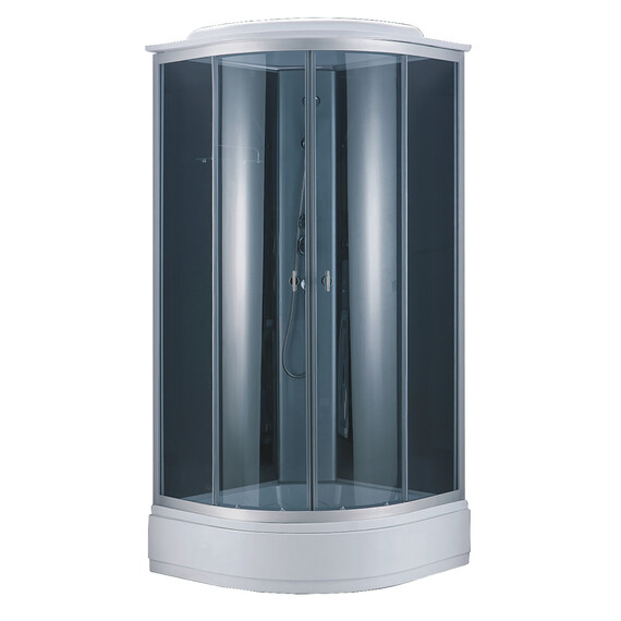 Душевая кабина Loranto 98x98 см CS-881EA26TM/B-100, хром/тонированное - фото 