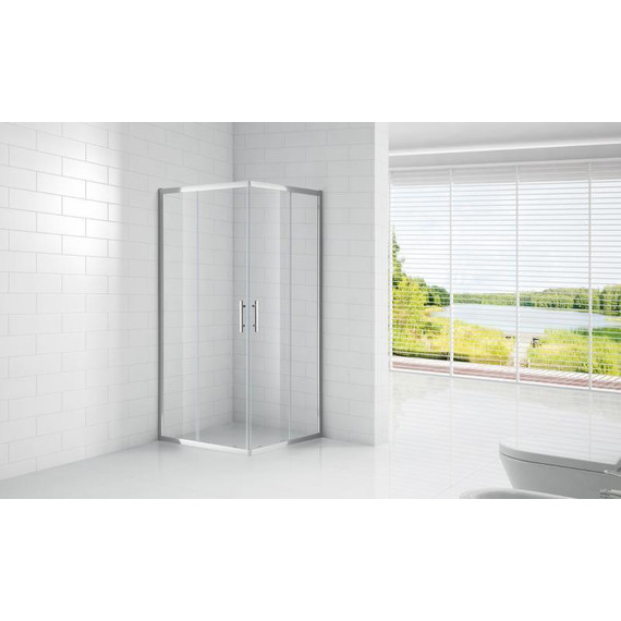 Душевое ограждение Cezares 90х90 см ECO-O-A-2-90-C-Cr, хром/прозрачное - фото 3
