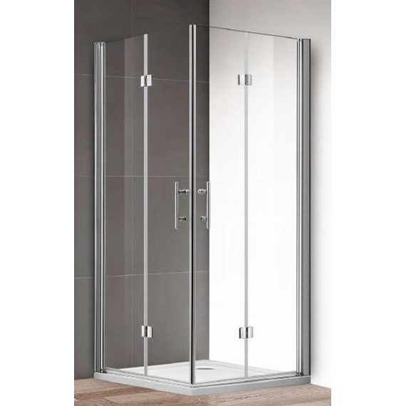 Душевое ограждение Cezares 90х100 см ECO-O-ASH-2-90/100-C-Cr, хром/прозрачное - фото 