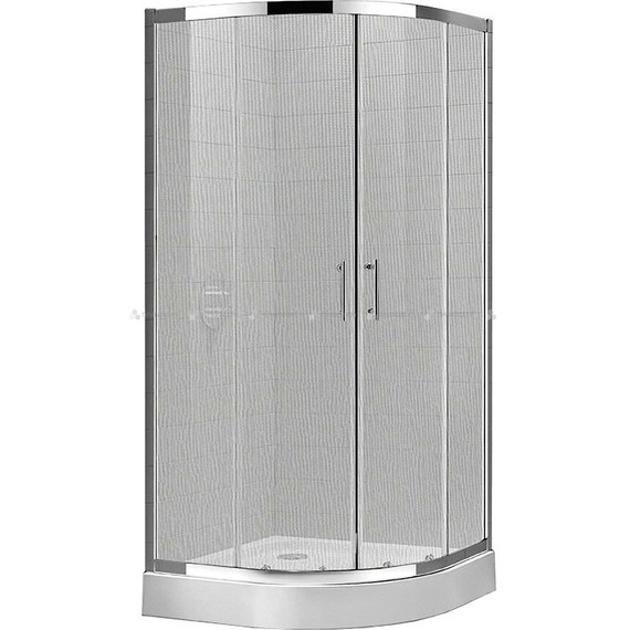 Душевое ограждение Cezares 90х90 см ECO-O-R-2-90-P-Cr, хром/матовое - фото 