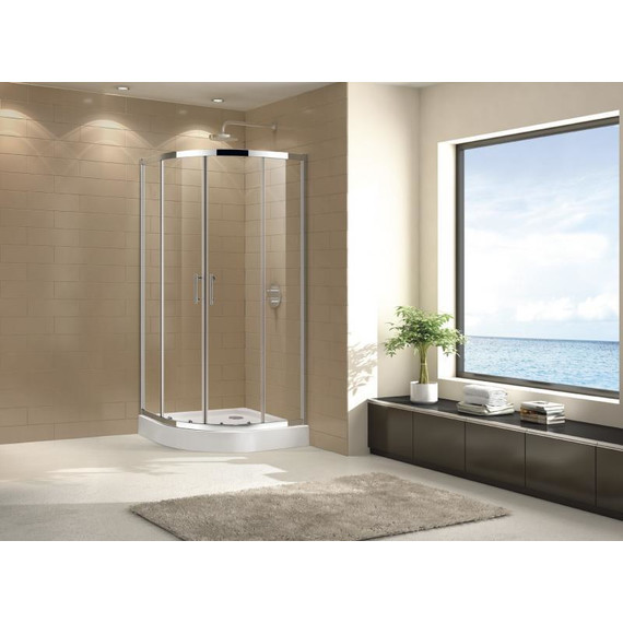 Душевое ограждение Cezares 90х90 см ECO-O-R-2-90-C-Cr, хром/прозрачное - фото 2