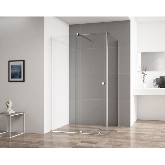 Душевое ограждение Cezares 100х100 см STREAM-AH-1-100/100-C-Cr, с кронштейном в комплекте, хром/прозрачное - фото 2