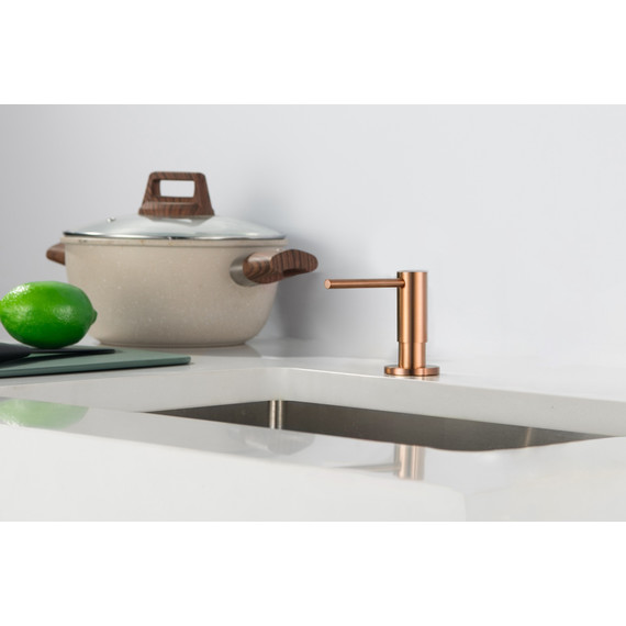 Дозатор для жидкого мыла Timo Saona 13139/19, цвет розовое золото - фото 4