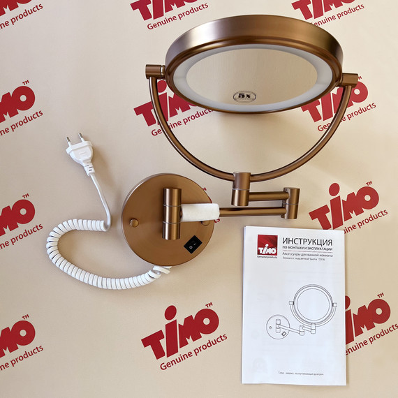 Зеркало косметическое Timo Saona 13376/19, цвет розовое золото - фото 3