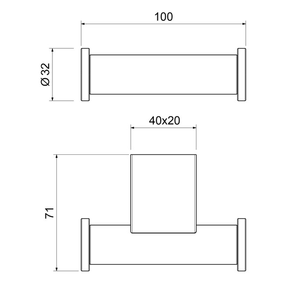 Двойной крючок Timo Luiro 18512/18, цвет чёрное золото - фото 2
