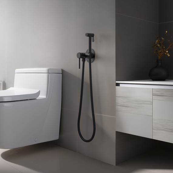 Набор для гигиенического душа Timo Saona 2338/03SM (со скрытой частью) чёрный - фото 2