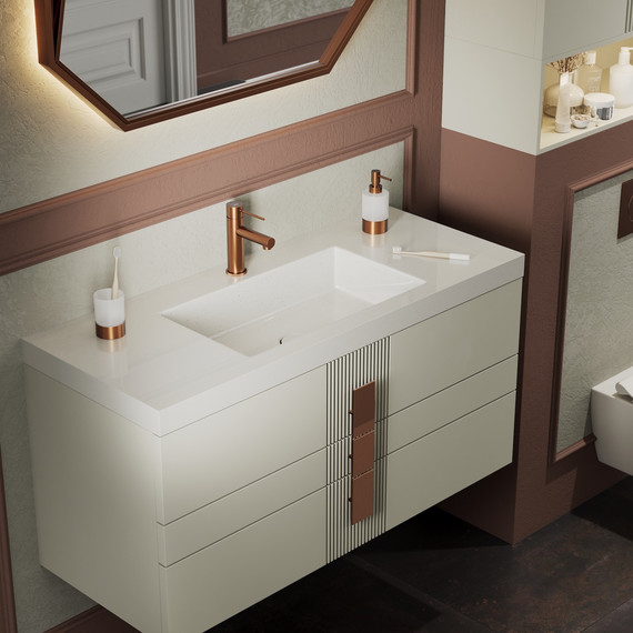 Смеситель для раковины Timo Saona 2361/19F, розовое золото - фото 3