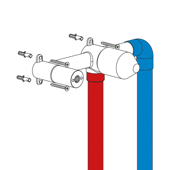 Смеситель для раковины настенный Timo Saona 2372/19SM (со скрытой частью) розовое золото - фото 6