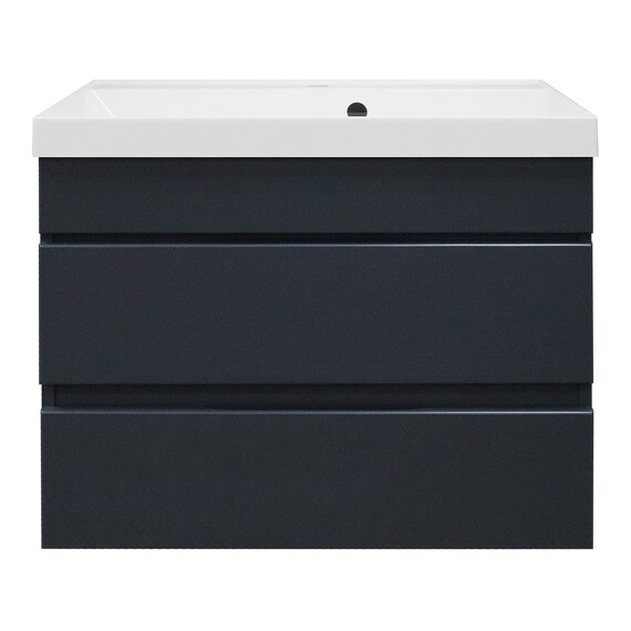 Тумба подвесная с раковиной Azario Эстима 70 см CS00094588, графит - фото 