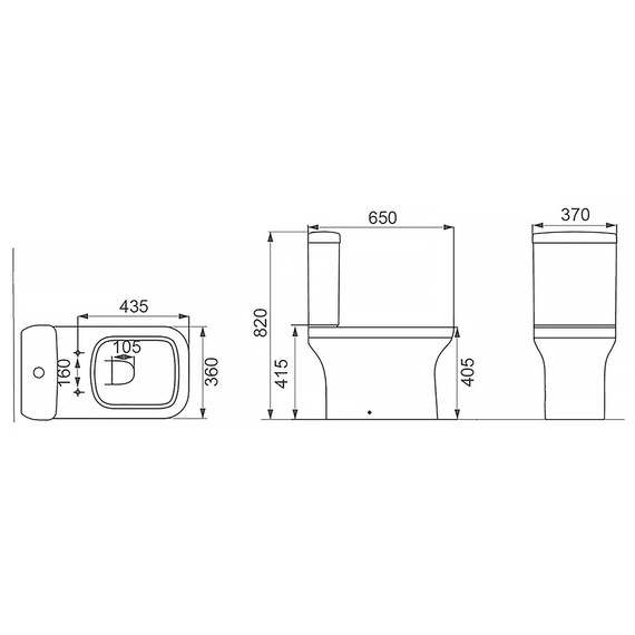 Унитаз-компакт безободковый Creo Ceramique ARLES AS1003+AS1002R с тонкой крышкой микролифт - фото 13
